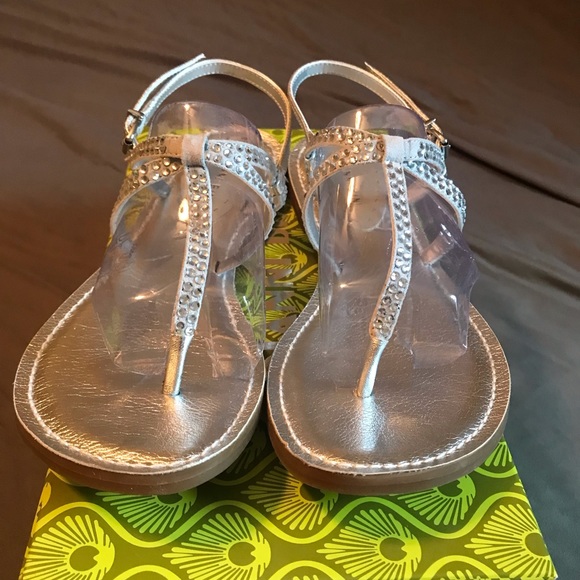 Gianni Bini Silver Christa Sandals Size 8 - Picture 2 of 6